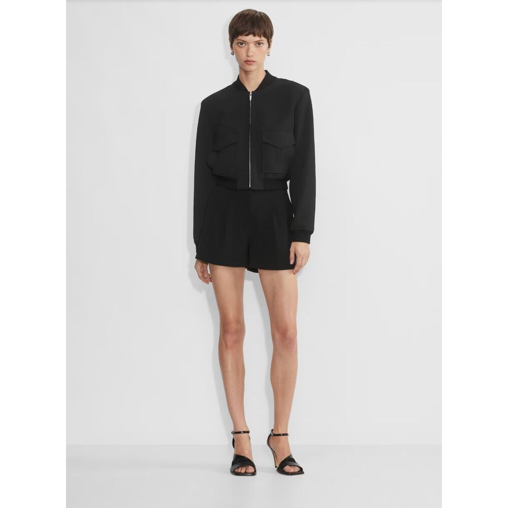 Aritzia Babaton Pleated Mini Short in Black Size 6 NWOT